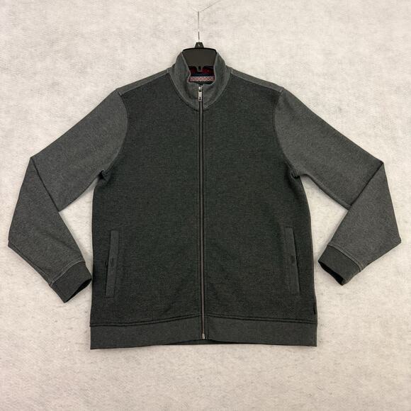 Ted Baker London Bonfyre Full Zip Jacket Size 5 US XL 42 Gray Knit Casual Bomber - Picture 6 of 12